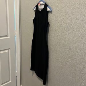 Sleeveless black sheath dress, Banana Republic Factory, black, 6 petite.